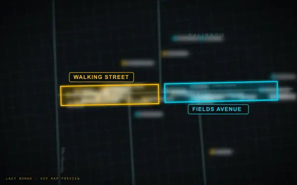 Blurred preview of my Angeles City nightlife map covering Walking Street and Fields Avenue